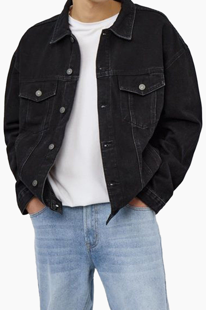 New Look oversized denim jacket in black | ASOS